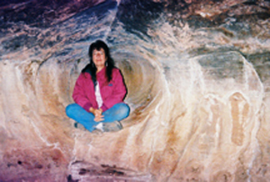 Cynthia in cave
